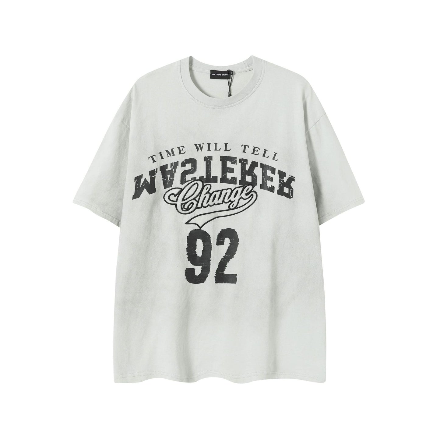 Ye T Shirt Summer Basketball Sweatshirt Washed Old Embroidered T-Shirt Short Sleeve