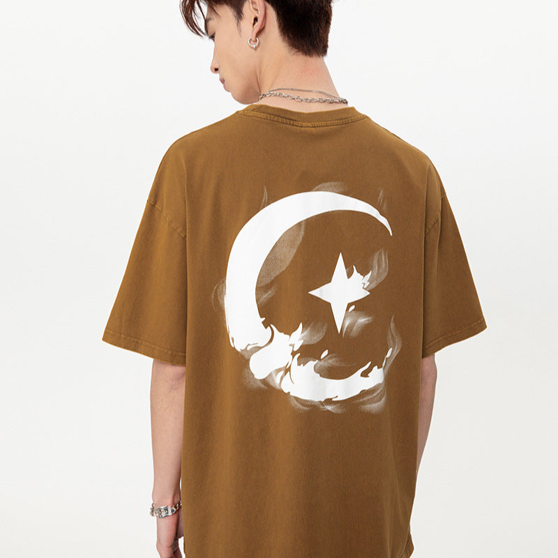 Vintage Tišö Rt Crew Neck Short Sleeve T-Shirt Loose Casual Top