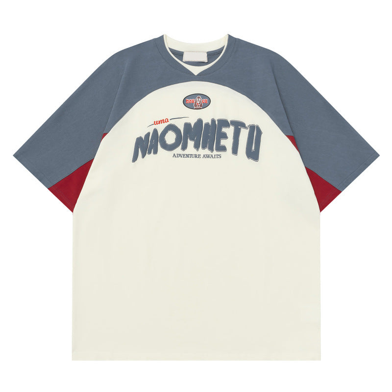 Racing oversized t shirt short sleeve t-shirt oversize loose racing t-shirt