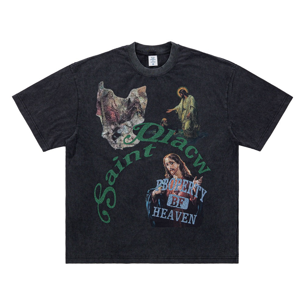 Vintage College Shirts Summer Vintage Short Sleeve T-Shirts