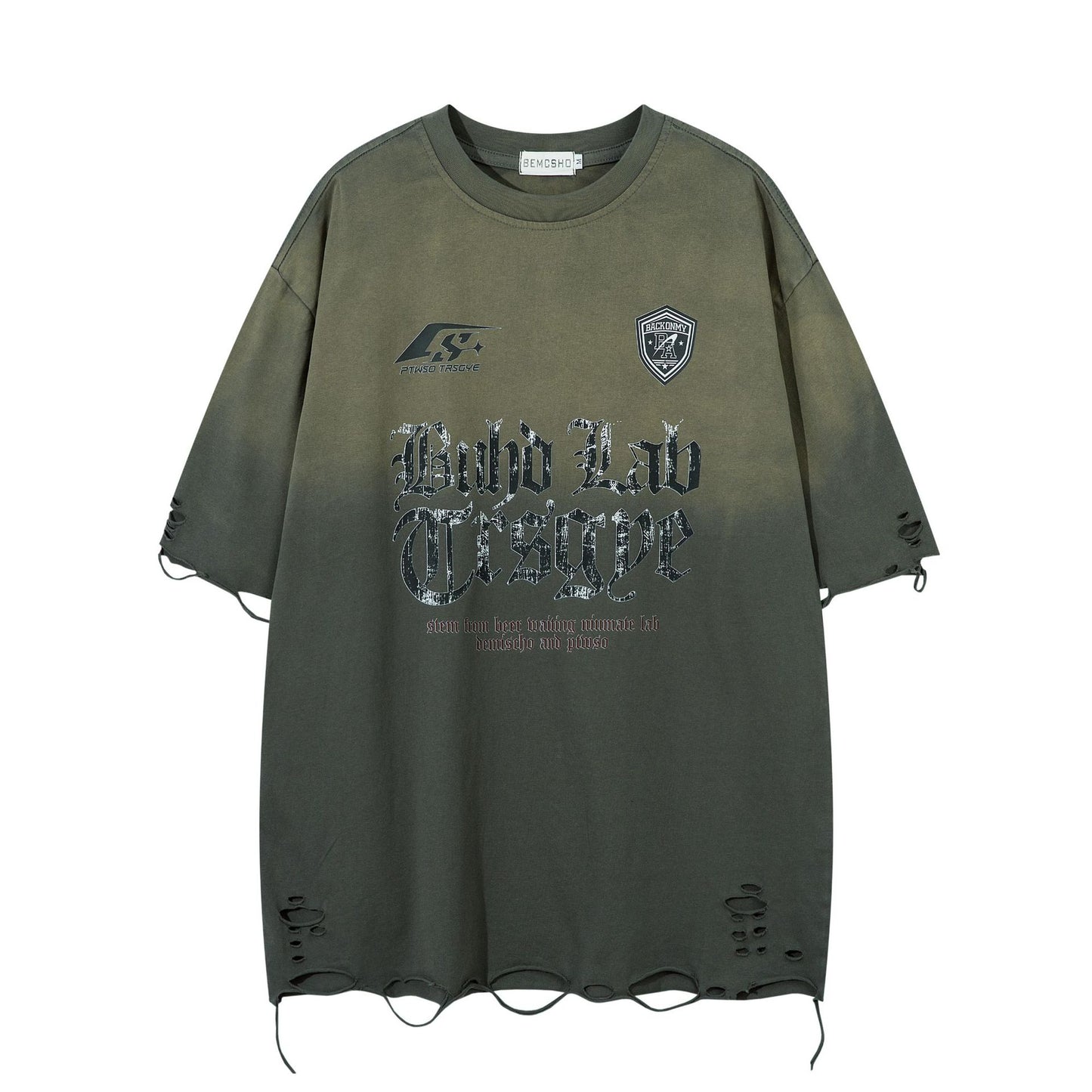 Ye T Shirt Summer Retro Washed Old Tee Short Sleeve T-Shirt