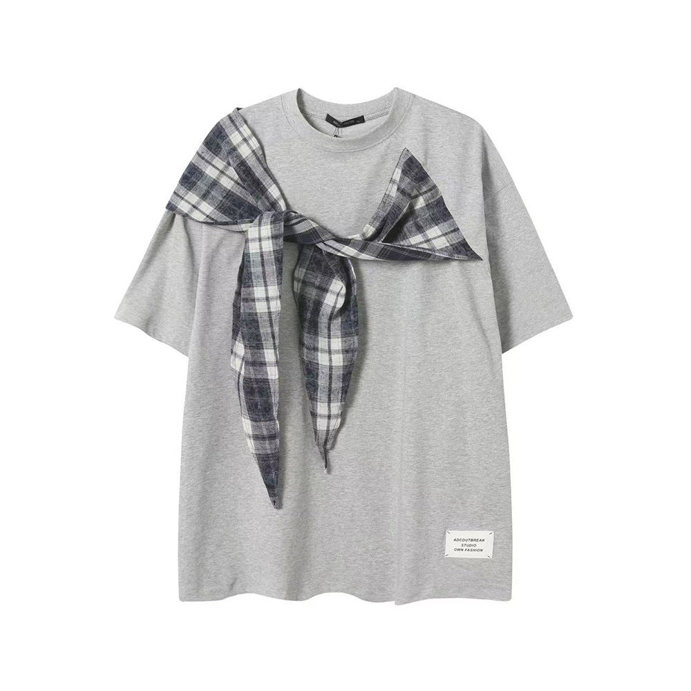 Hip Hop Clothes New York Short Sleeve Bow Loose T-Shirt