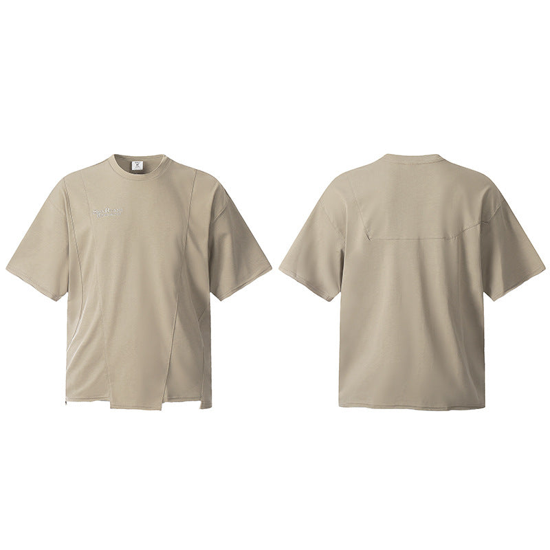 Marcas De Streetwear Vintage Embroidered Short Sleeve T-Shirt Loose Top