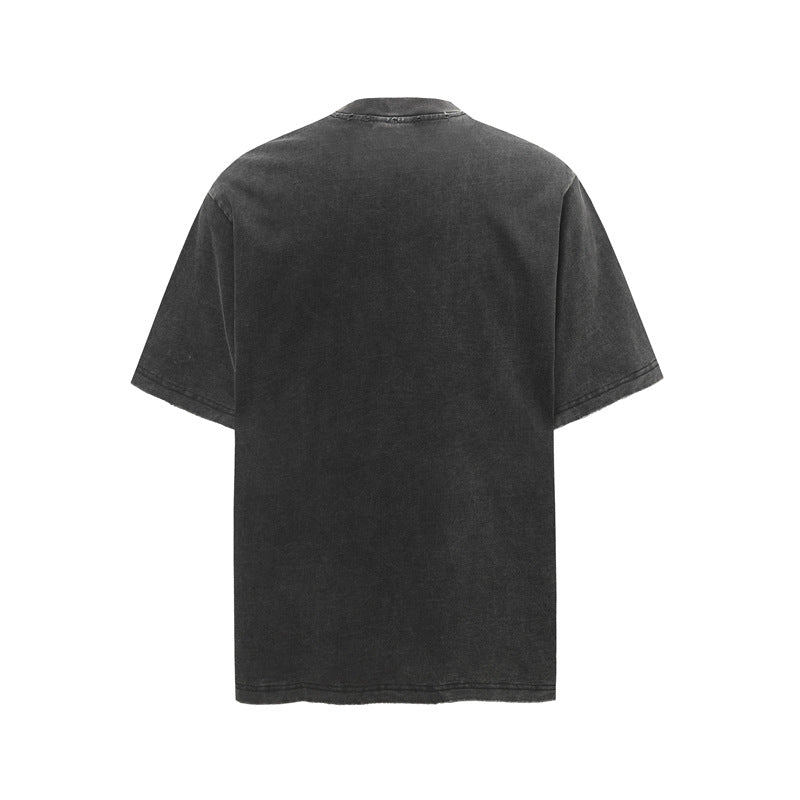 Casual Street Wear Short Sleeve T-Shirt Crew Neck Loose Short Sleeve Top