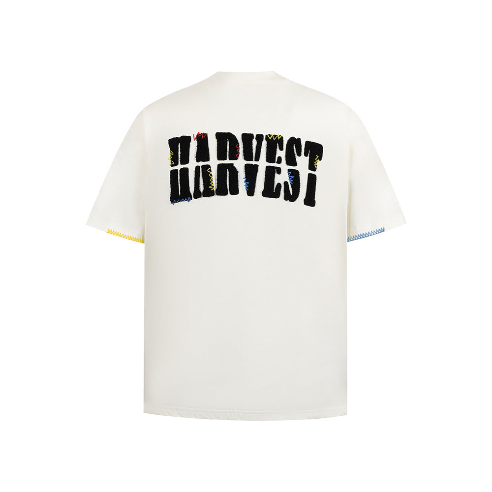 Vintage Usa Shirt Vintage Embroidered Short Sleeve T-Shirt