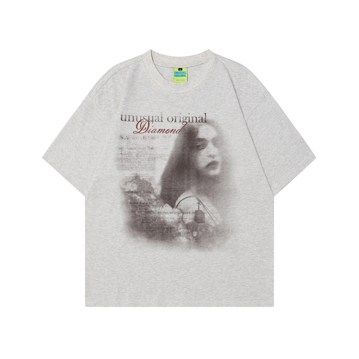90s West Coast Hip Hop Fashion T Shirts Vintage Old Fuzzy Portrait Print Oversize Short Sleeve T-Shirt