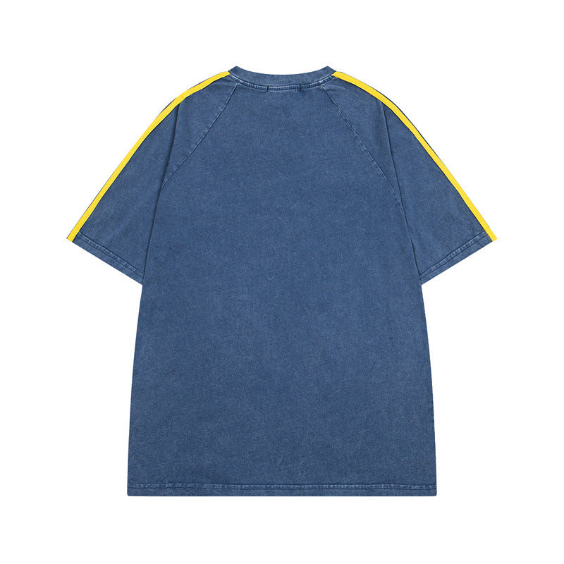 Y2K mens shirt vintage loose short sleeve t-shirt street