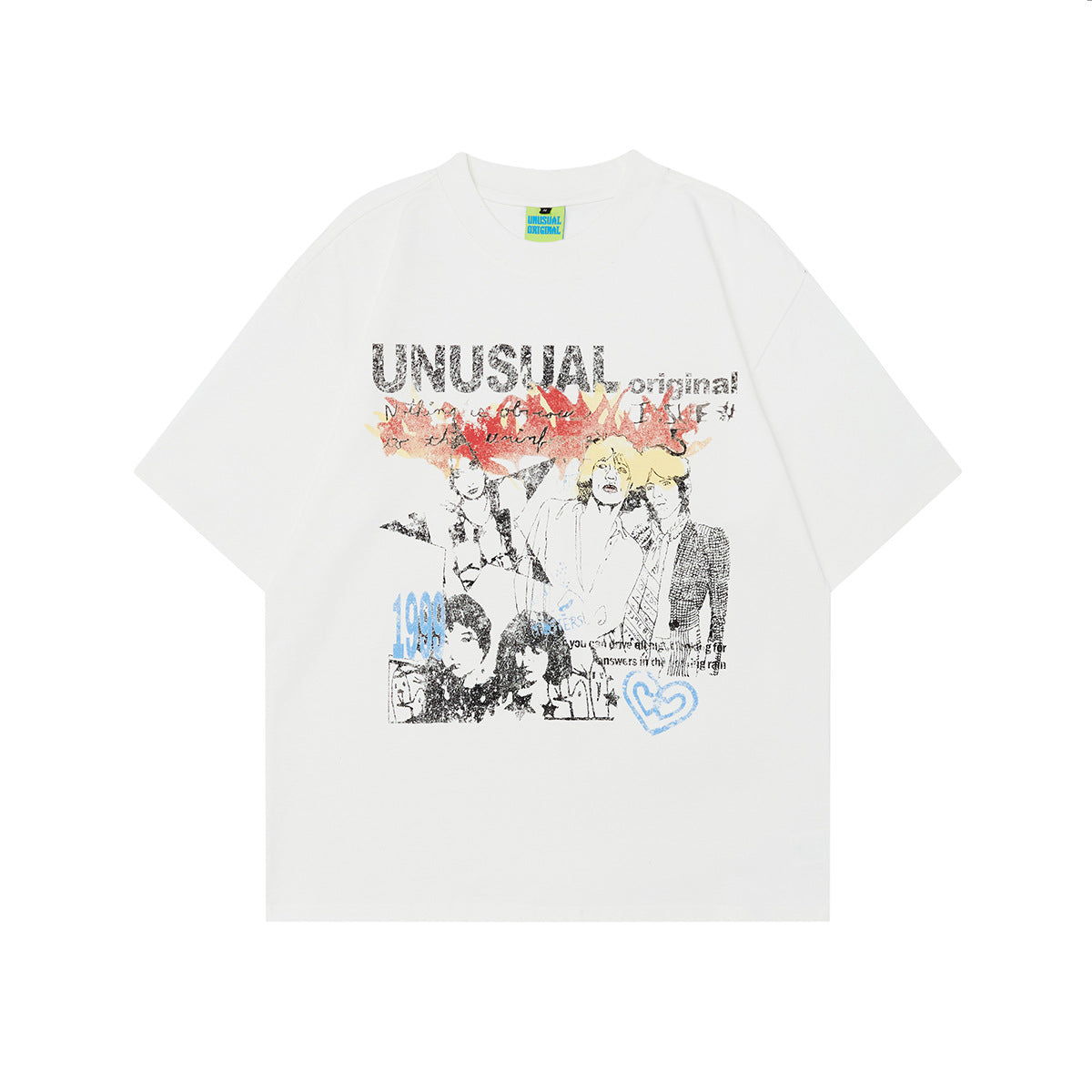 90s West Coast Hip Hop Fashion T Shirts Summer Vintage Old Figure Print Short Sleeve T-Shirts