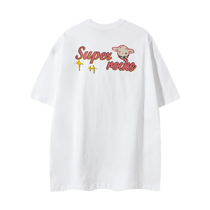 Nyc 1990 Shirt Retro Washing T-Shirt Men's Loose Casual Old Men's Short Sleeve T-Shirt