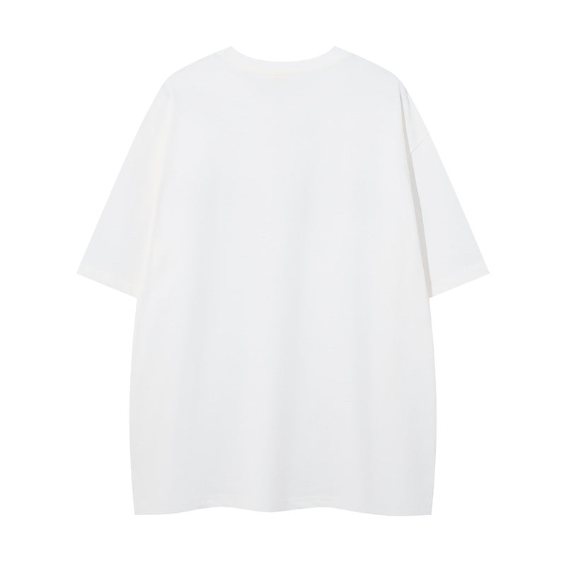 Y2K mens shirt fun pattern alphabet print short sleeve t-shirt