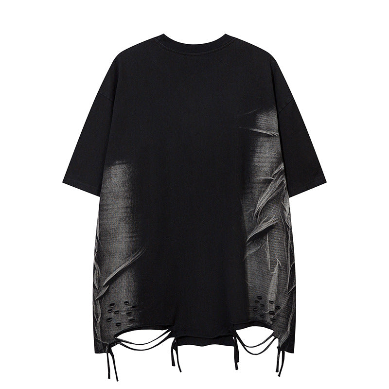 60s Style T Shirts Summer Washed Old T-Shirts Short Sleeves