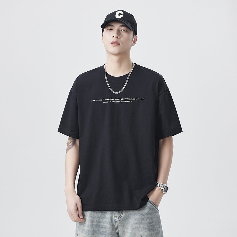 Mens T-shirts Short Sleeve Summer Loose Print