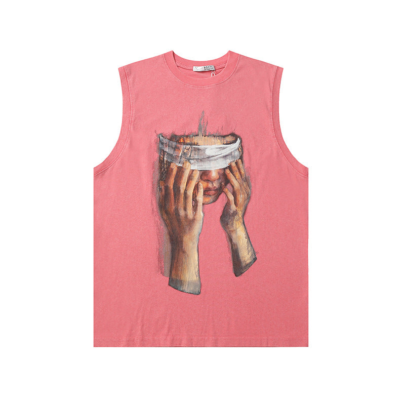 Vintage Usa Shirt Vintage Tank Summer Loose T-Shirt