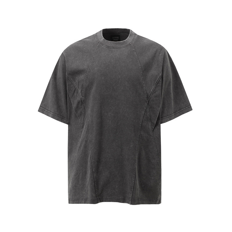 Camisas Retros Vintage Washed Old Short Sleeve T-Shirt