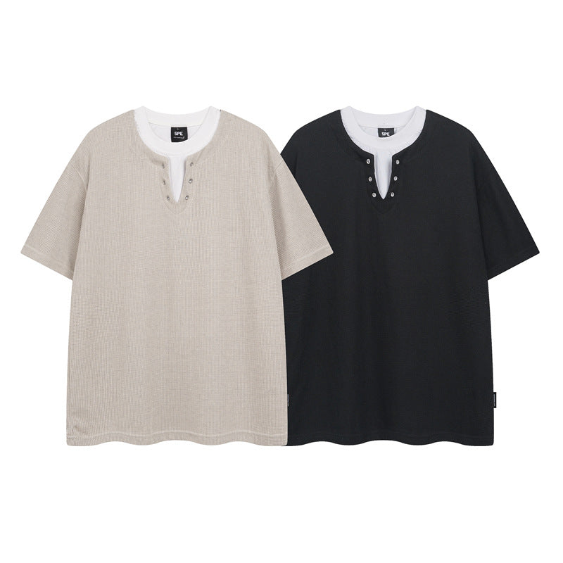 Y2K mens shirt crew neck