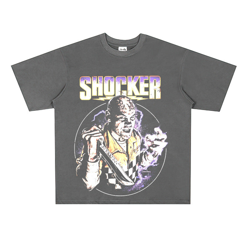 Film Star T Shirt Movie Old Ghost Electricity Experts Pure Cotton Loose Short Sleeve American Retro Trendy T-shirt