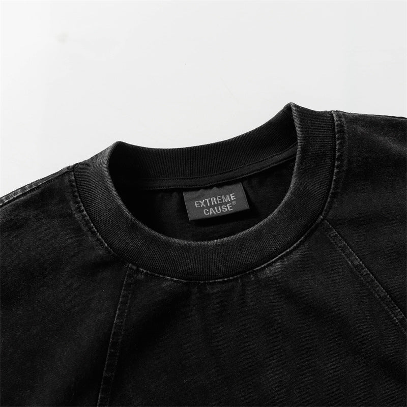 Camisas Retros Vintage Washed Old Short Sleeve T-Shirt