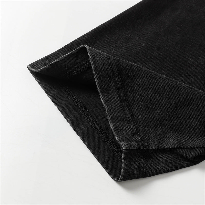 Camisas Retros Vintage Washed Old Short Sleeve T-Shirt