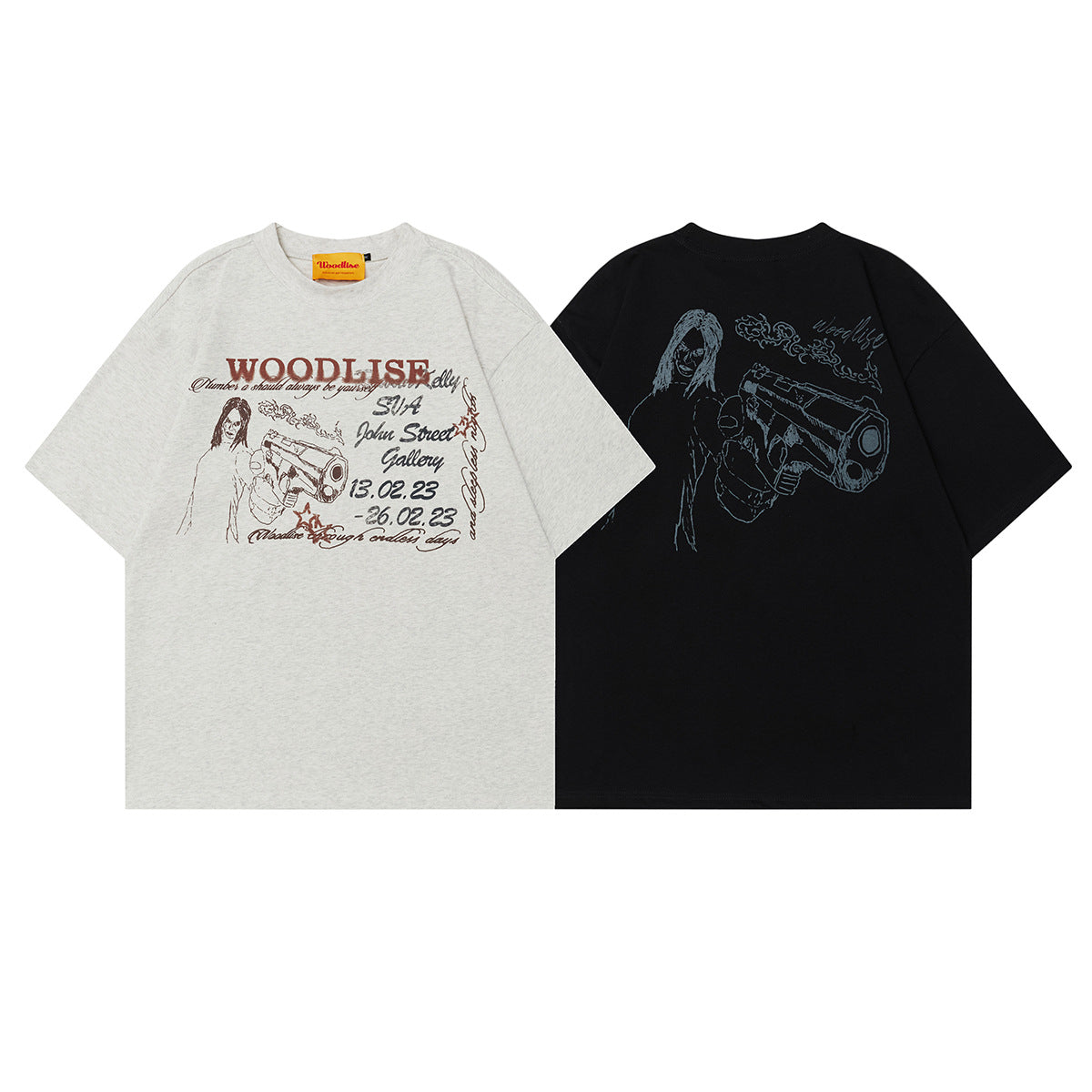 Unisex T-shirts Vintage Painting Anime Design Loose Premium T-Shirt