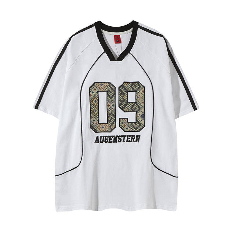 New York Hip Hop Style Embroidered Loose T-Shirt