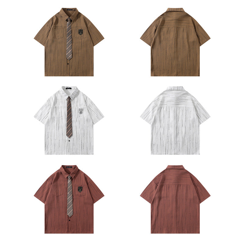 Y2k mens shirt vintage casual shirt