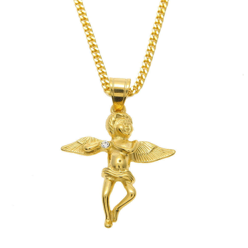 Jewelry Diamond Angel Pendant Necklace