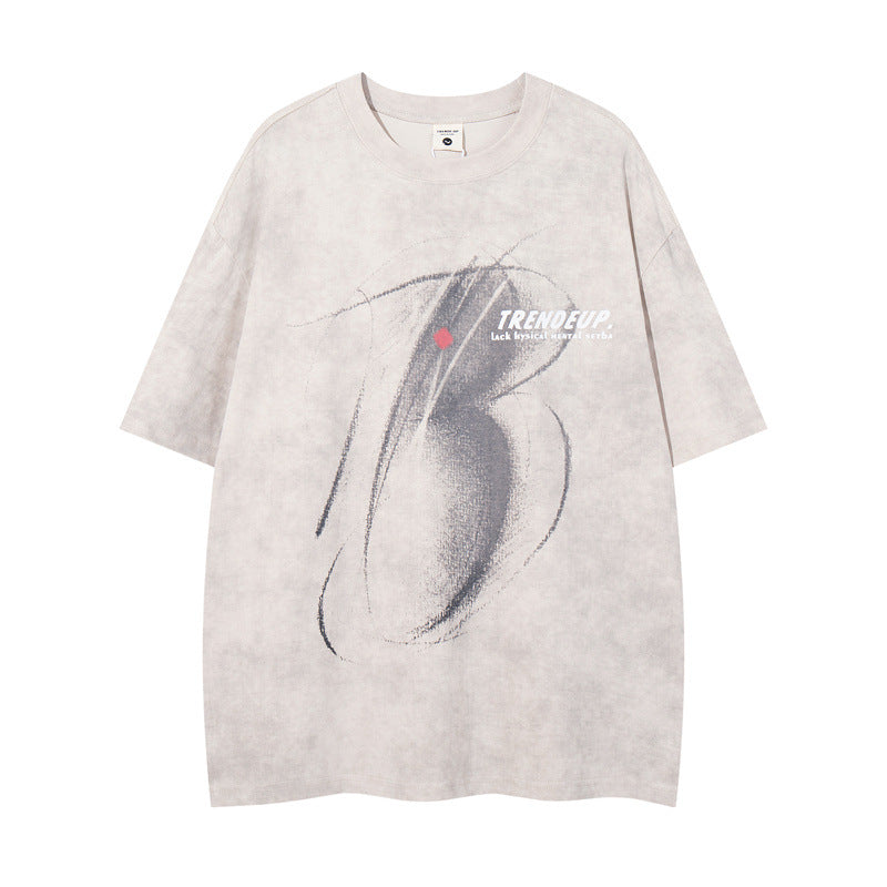 US drip outfits Summer Vintage Casual Loose Short Sleeve T-Shirts