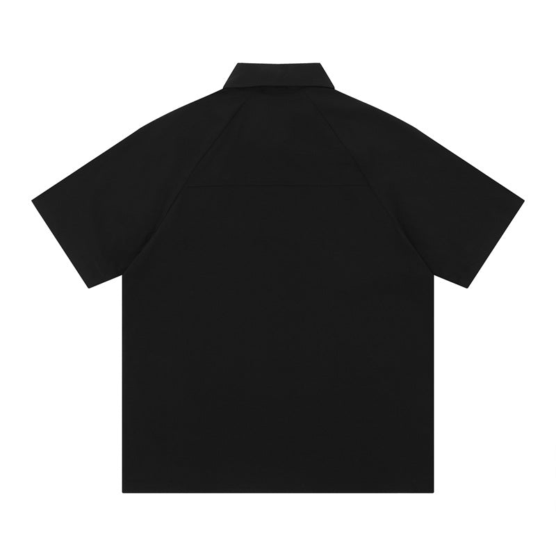 Hip Hop Shirts For Boys Short Sleeve Shirt Summer Loose Casual Lapel Top