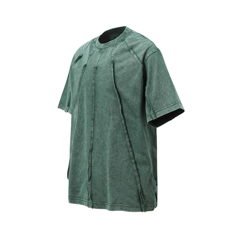 Camisas Retros Tie-Dye Old Short Sleeve T-Shirt