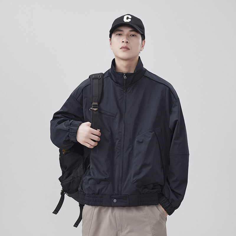 Men T-shirts loose jacket spring and autumn top