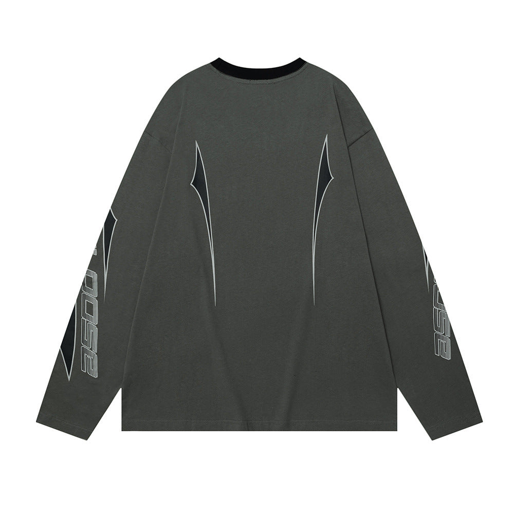 Racing oversized t shirt racing style sports casual top t-shirt