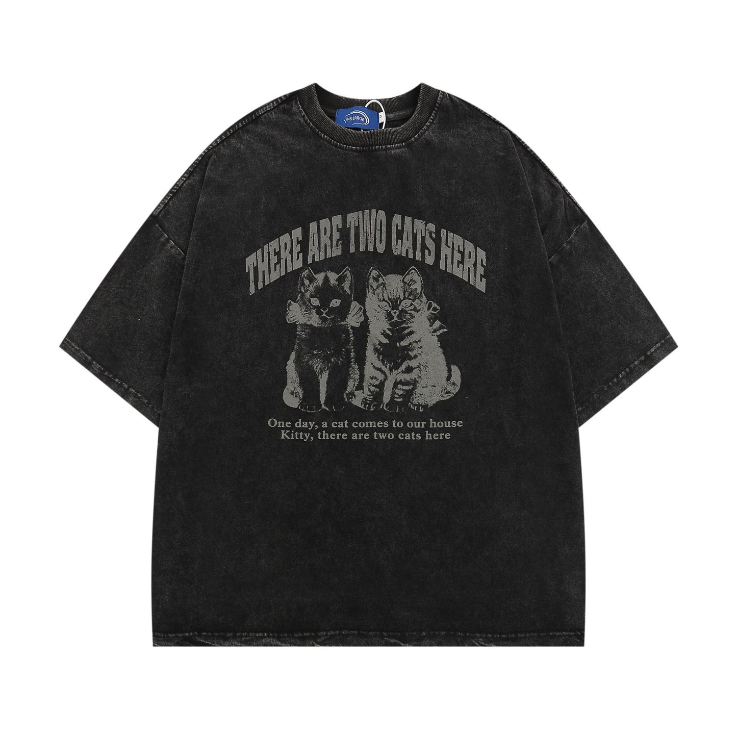 Remeras rock nacional t-shirt loose wash do old cartoon pussy
