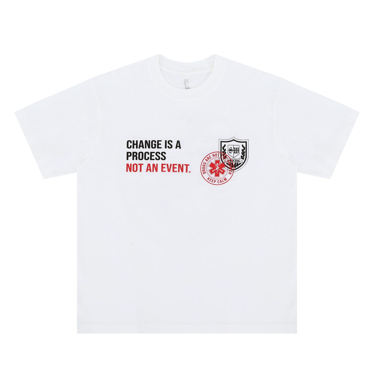 Vic Streetwear Summer Letter Print Loose Casual Short Sleeve T-Shirt