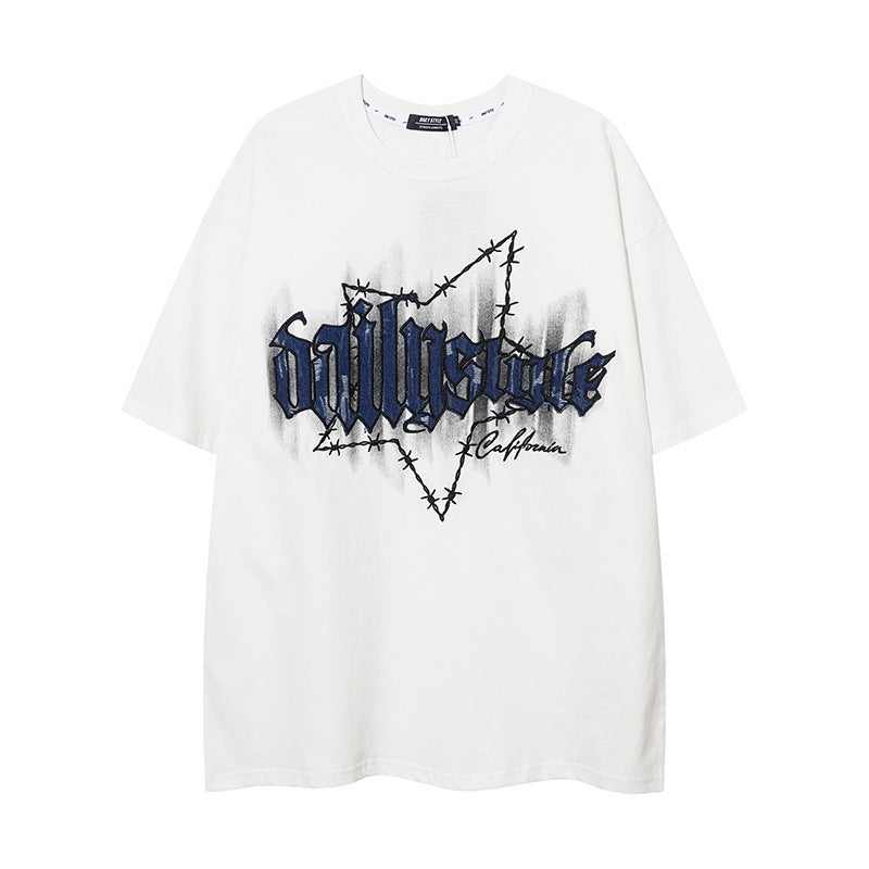 Camisetas streetwear Summer Vintage Casual Loose Short Sleeve T-Shirt