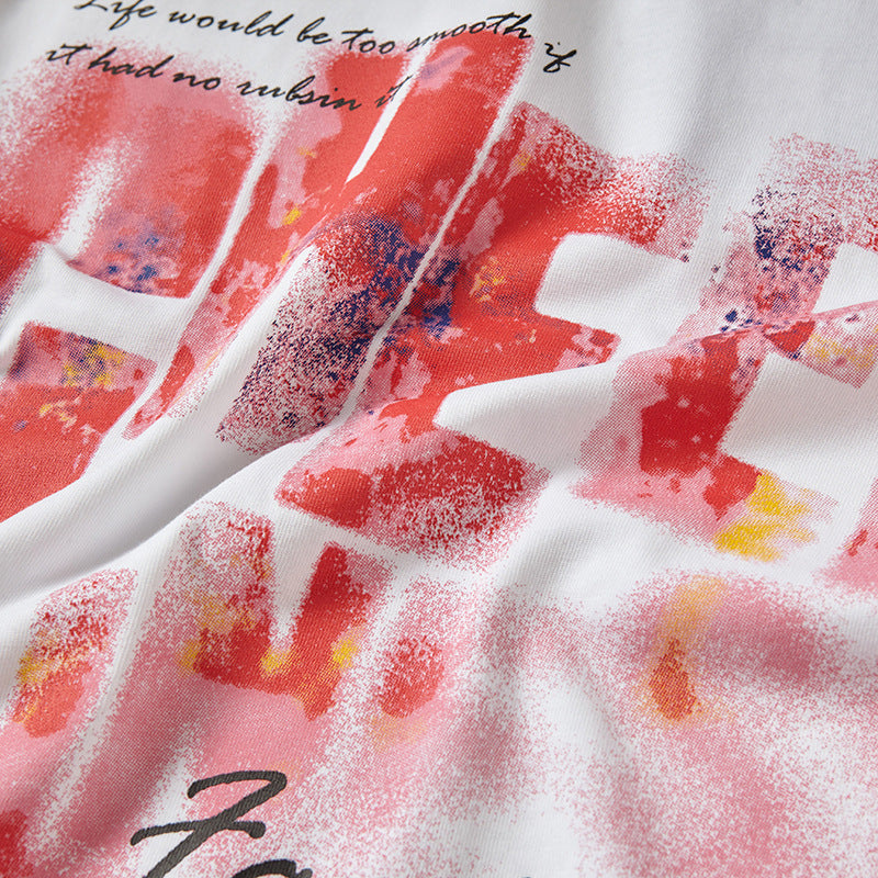 Nyc 1990 Shirt Vintage Alphabet Print Short Sleeve T-Shirt Oversize Top