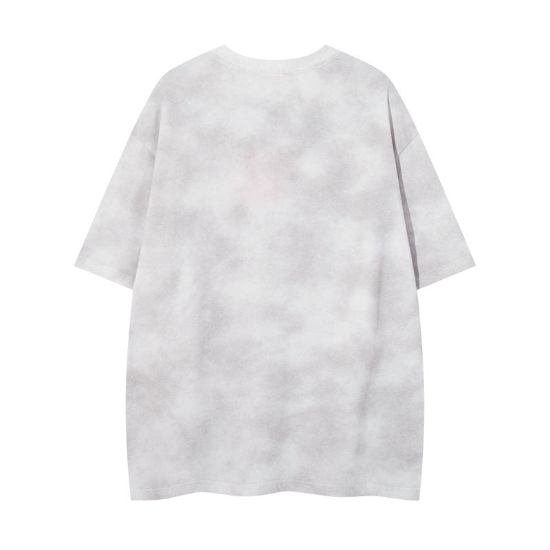 Y2K mens shirt crew neck art letter T-shirt