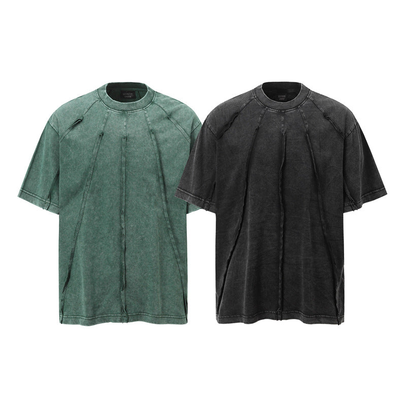 Camisas Retros Tie-Dye Old Short Sleeve T-Shirt
