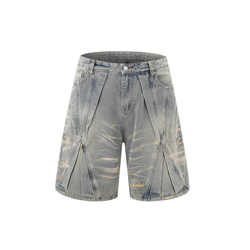 Hip Hop Shirts For Boys Summer Washed Jeans Hip Hop Denim