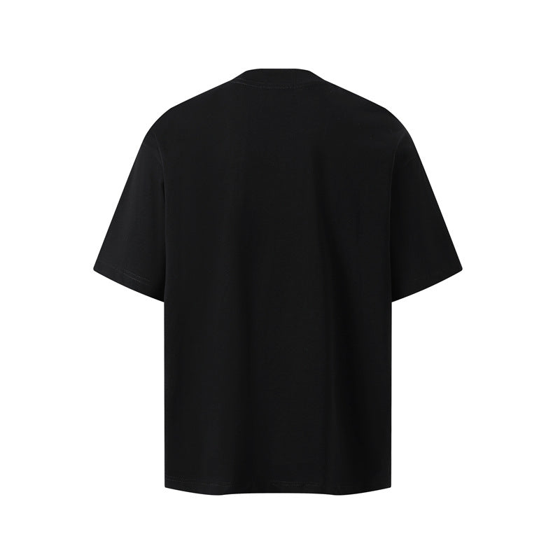 Casual Street Wear Vintage Lightning Pentagram Print Short Sleeve T-Shirt