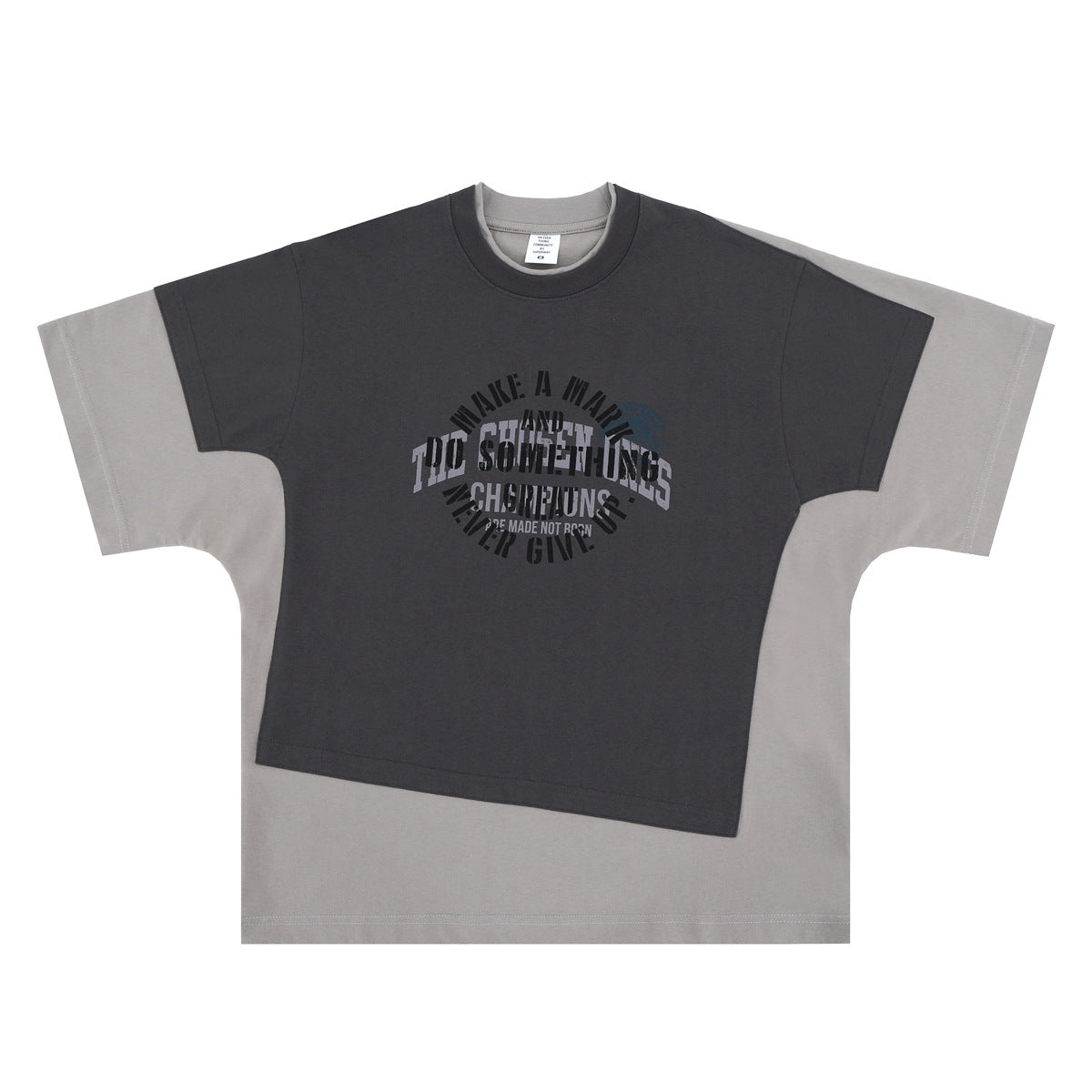Vic Streetwear Summer Letter Print Short Sleeve T-Shirt