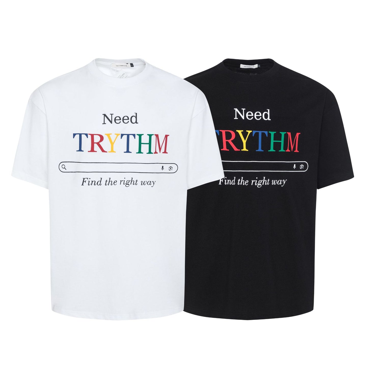 Unisex T-shirts Summer Color Letter Map Men's Loose Short Sleeve T-Shirt