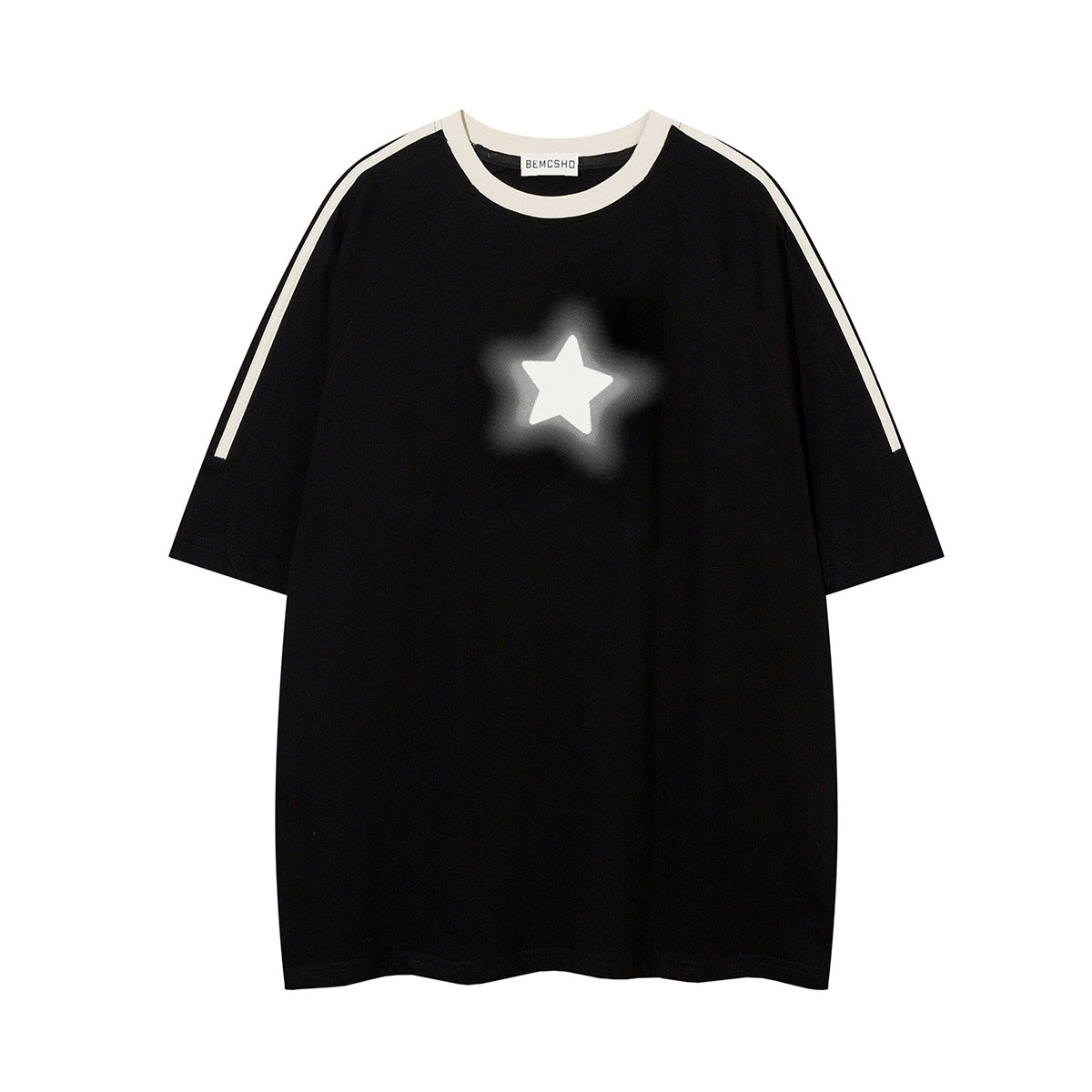 Ye T Shirt Summer Retro Pentagram Printed Short Sleeve T-Shirt