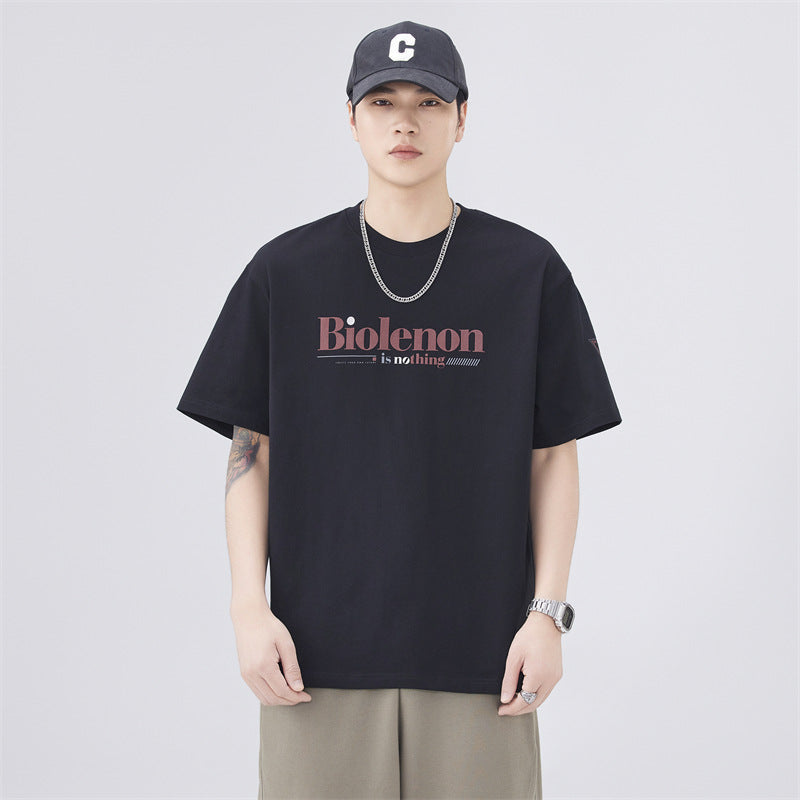 Mens T-shirts Summer Print Short Sleeve Vintage Loose