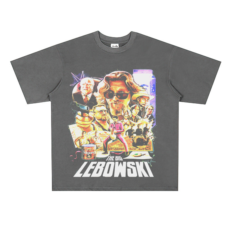 Film Star T Shirt Cotton Loose Nostalgic Short Sleeve American Retro Trendy T-shirt
