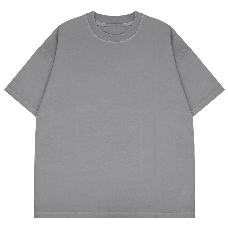 Vintage T Shirts Hip Hop Wash Old Short Sleeve T-Shirt Loose Vintage Oversize