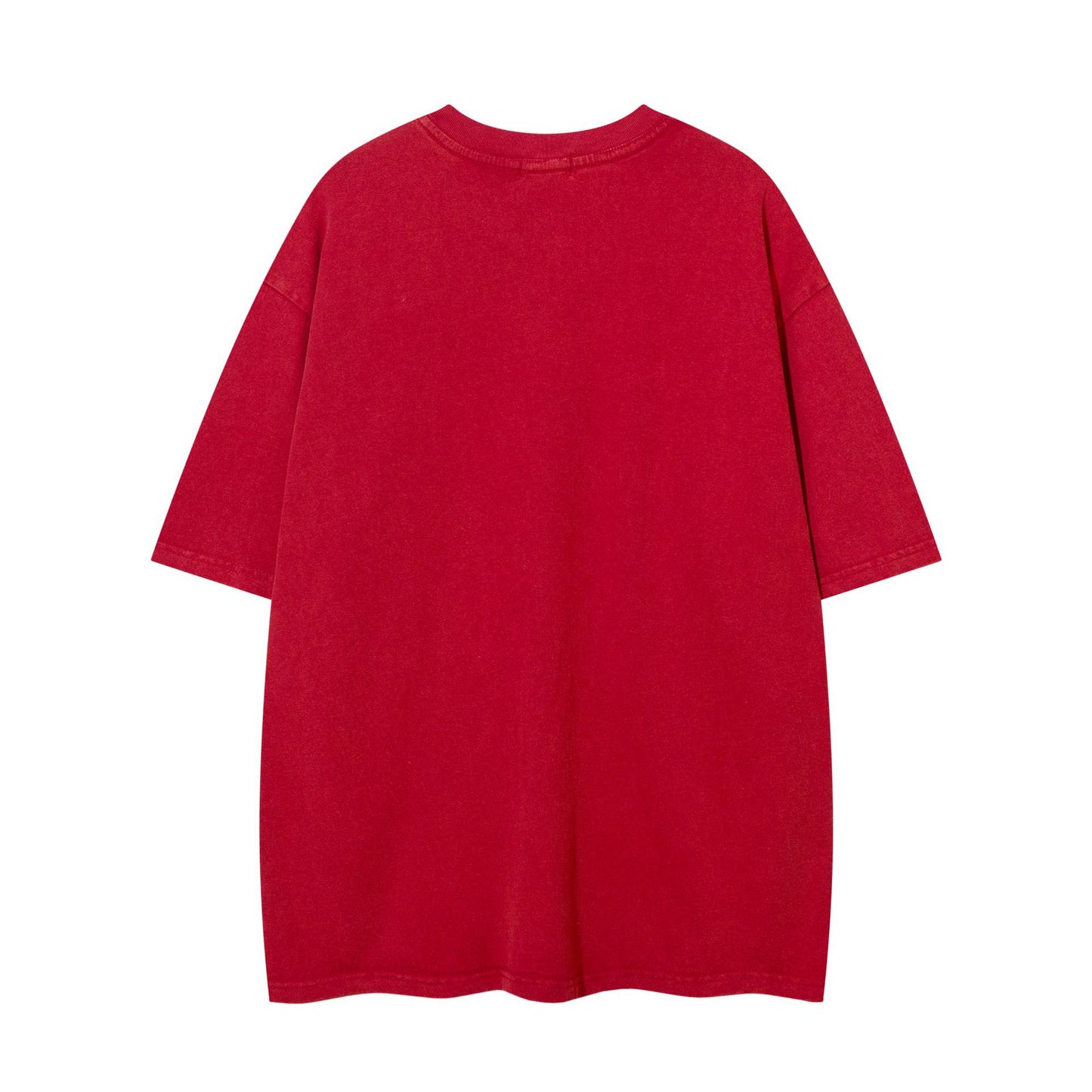 1990 Fashion T-Shirt Retro Washed Old T-Shirt Loose Short Sleeves