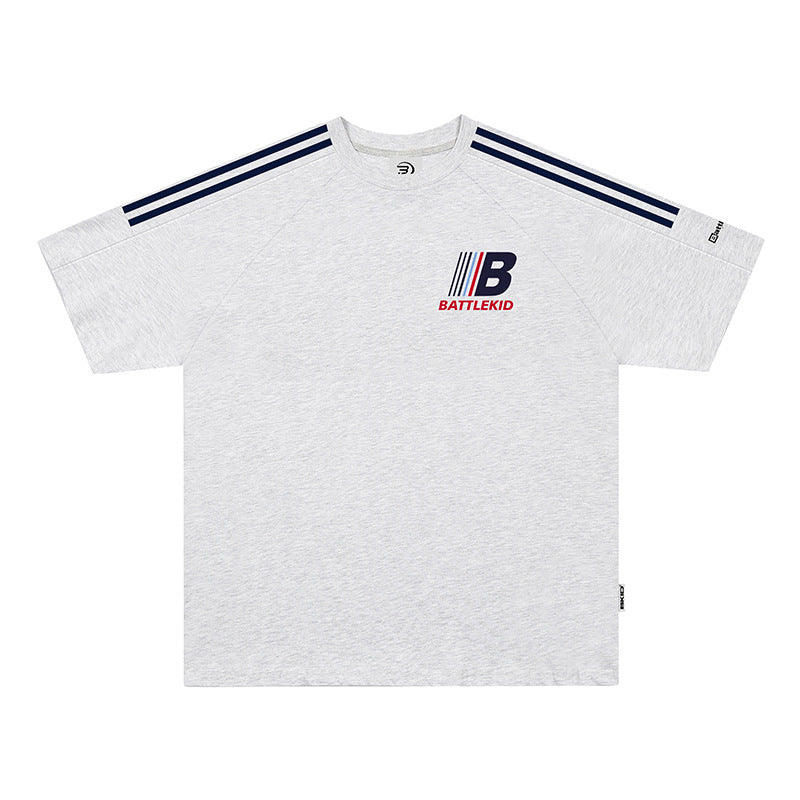 Vintage T Shirts Hip Hop Vintage Striped Short Sleeve T-Shirt Loose Casual Top