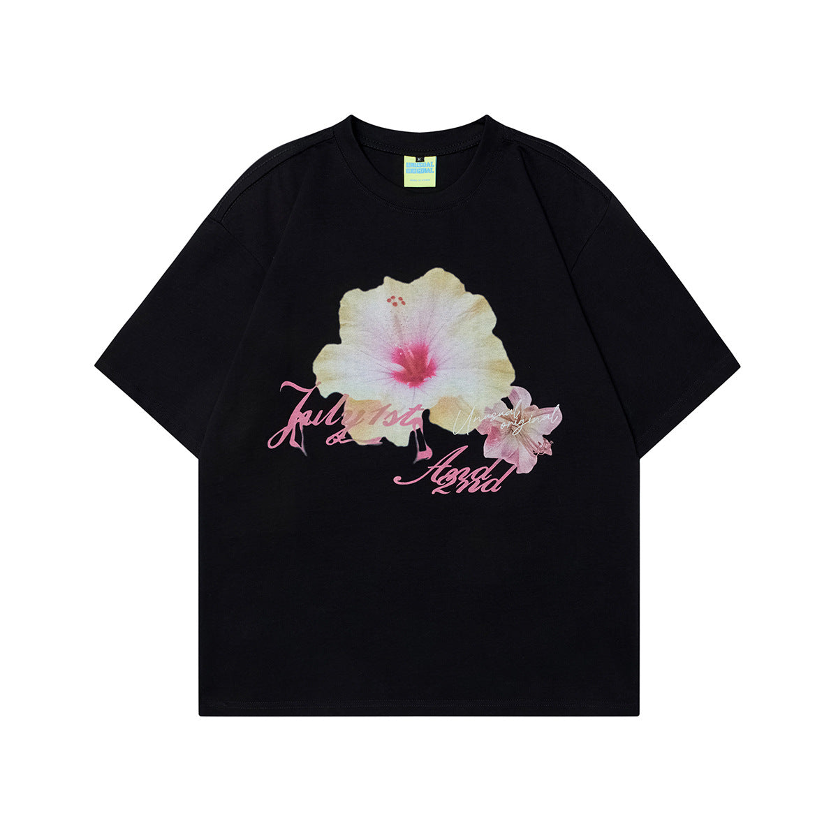 90s West Coast Hip Hop Fashion T Shirts Summer Couple Cotton Half Sleeve Top