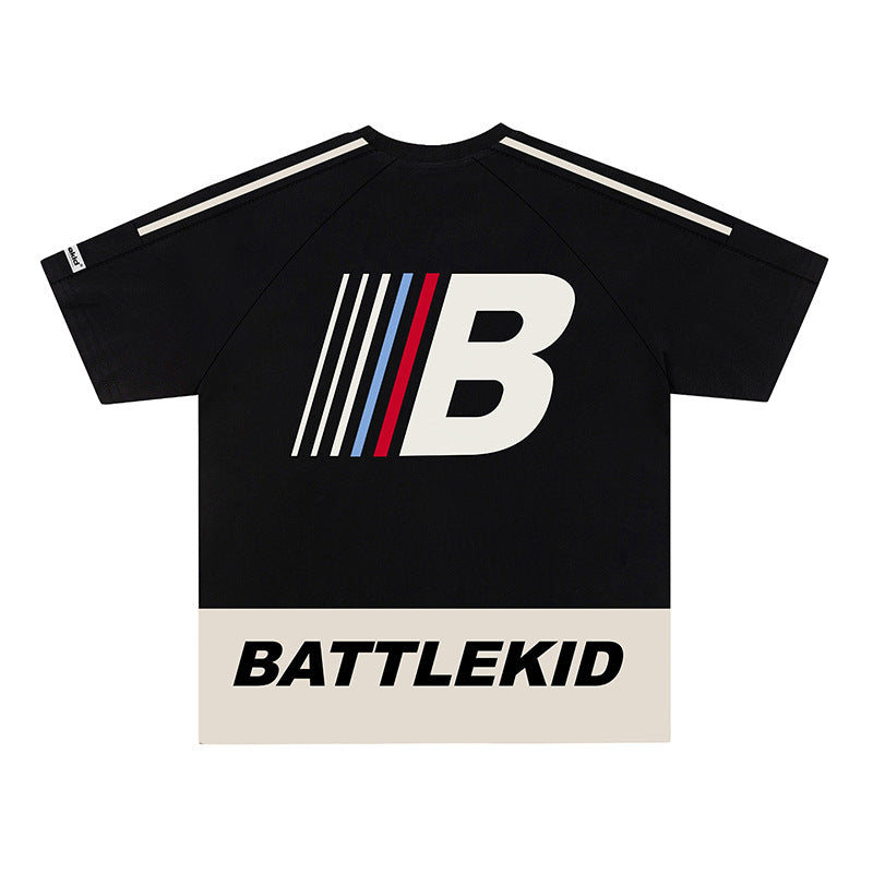 Vintage T Shirts Hip Hop Vintage Striped Short Sleeve T-Shirt Loose Casual Top