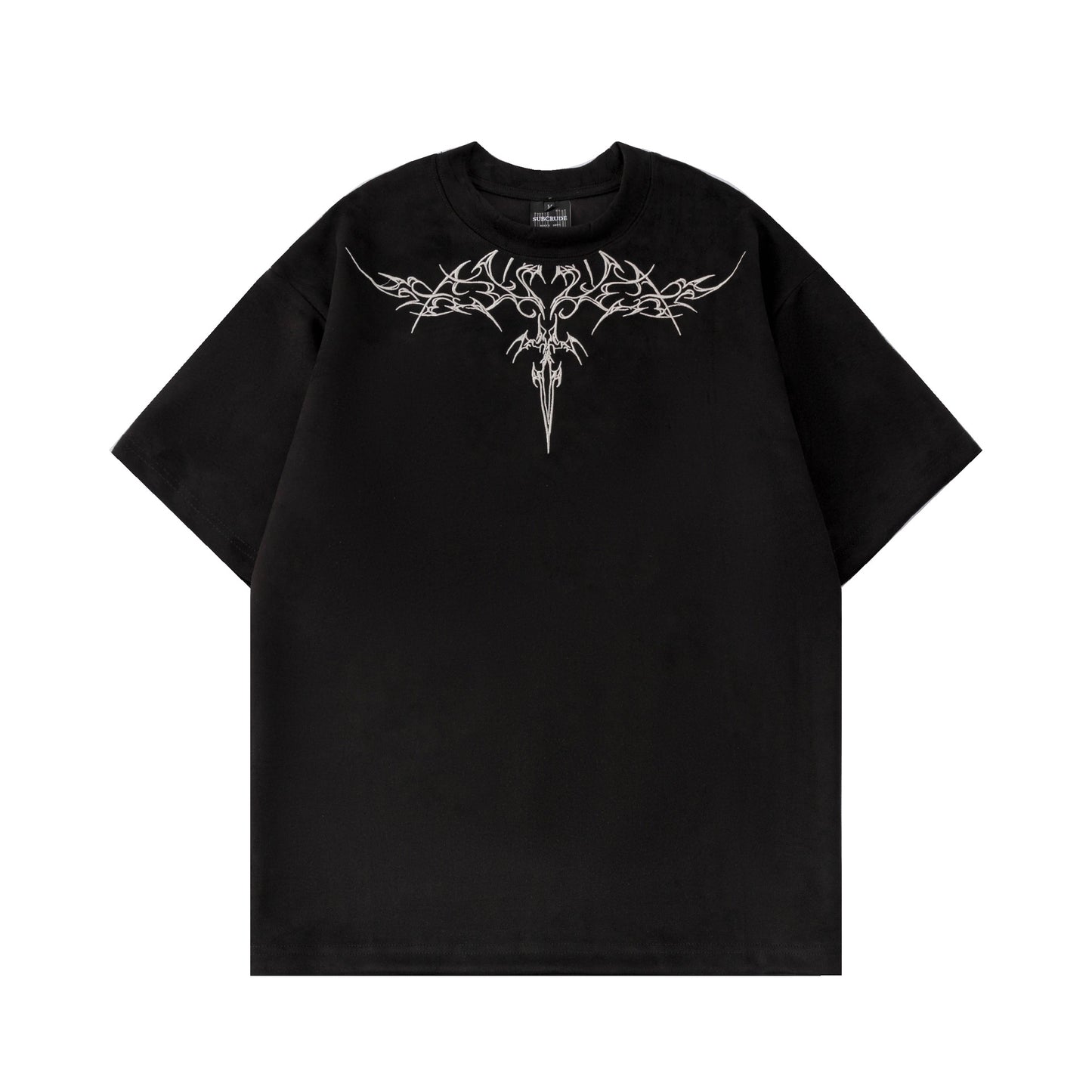 Hustle vintage summer wings embroidered short-sleeved t-shirt